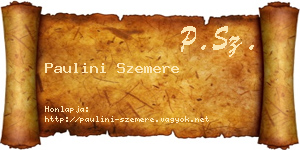 Paulini Szemere névjegykártya